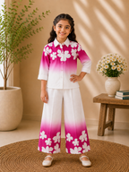 Blossom Printed Co-Ord Set for Girls – Premium Imported Cotton