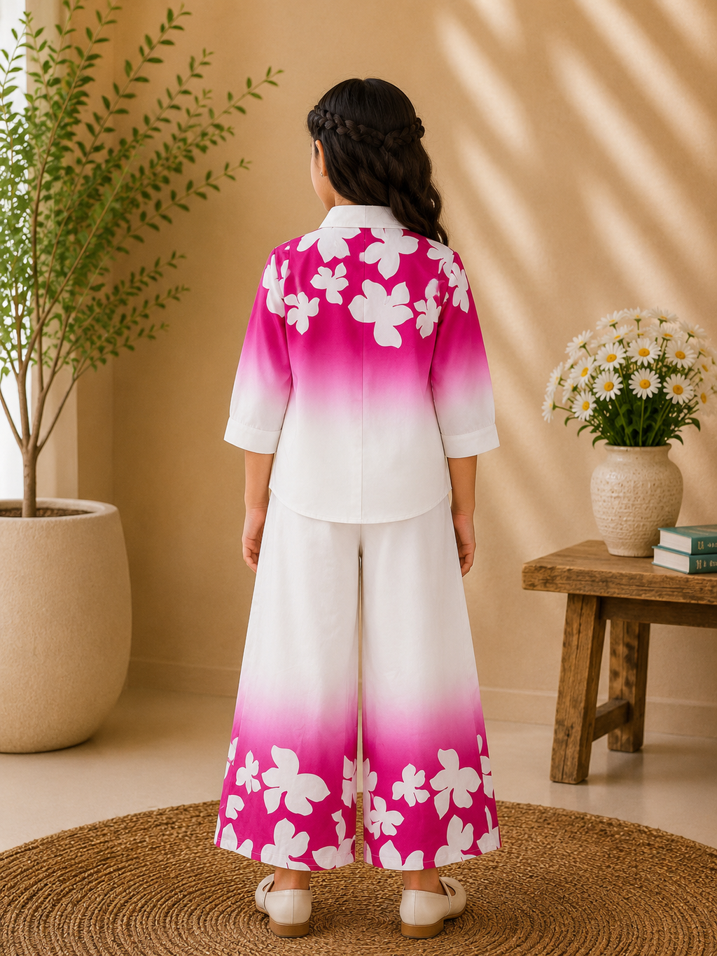 Blossom Printed Co-Ord Set for Girls – Premium Imported Cotton