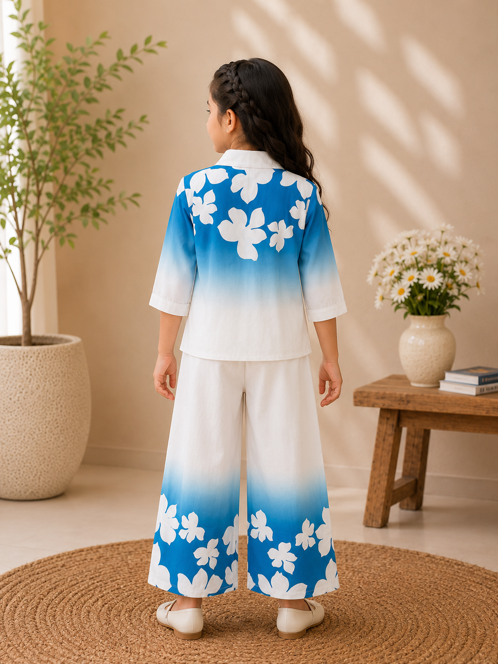 Blossom Printed Co-Ord Set for Girls – Premium Imported Cotton