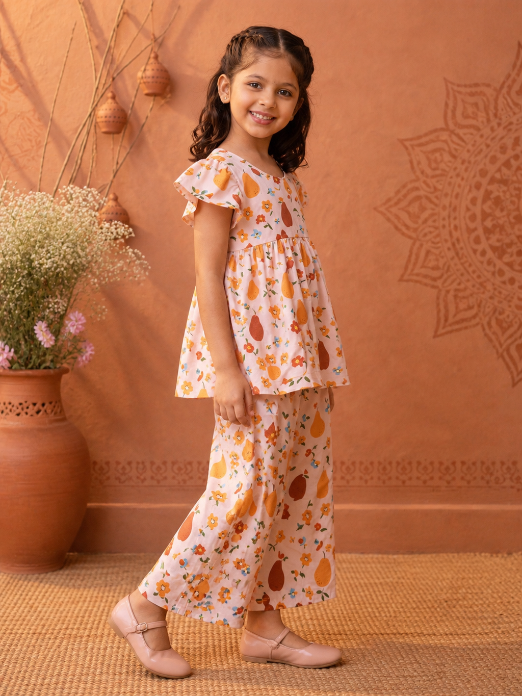 Soft & Breathable Premium Girls Printed Co-Ord Set 🌸