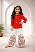 Trendy Two-Piece Printed Co-Ord Set for Girls