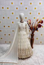 Girls Embroidered Party Wear Gown with Dupatta