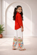 Trendy Two-Piece Printed Co-Ord Set for Girls