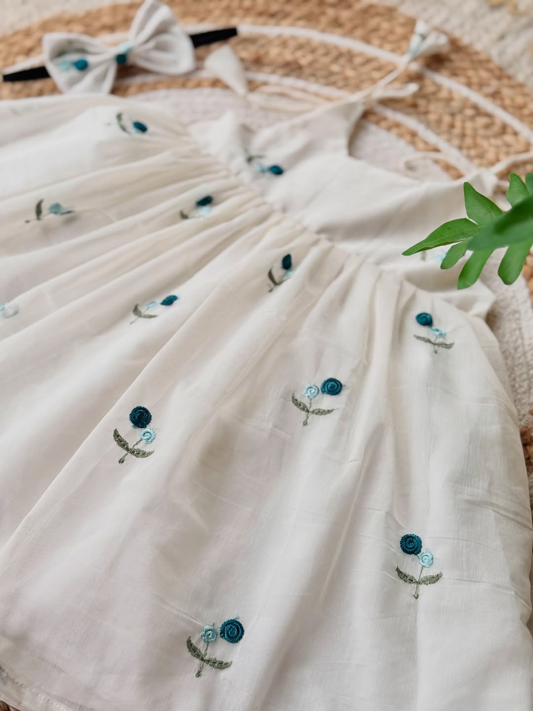 Aarohi Mul Chanderi Embroidered Girls Party Dress