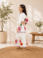 Girls Floral Printed Cord Set in Imported Fusigam Fabric