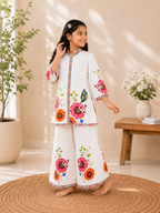 Girls Floral Printed Cord Set in Imported Fusigam Fabric