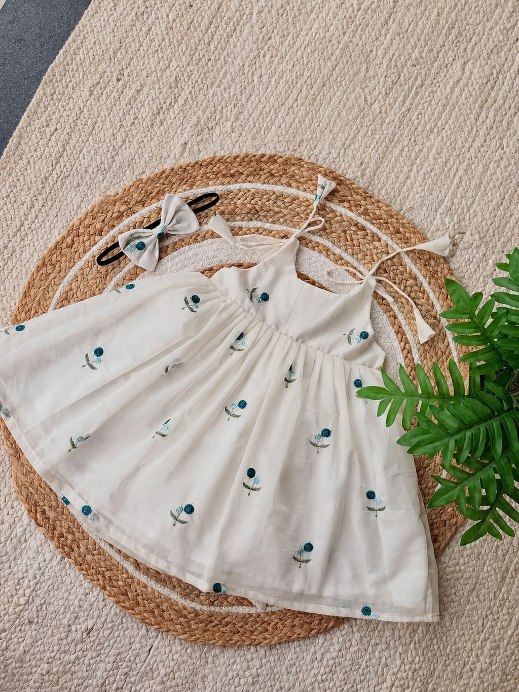 Aarohi Mul Chanderi Embroidered Girls Party Dress