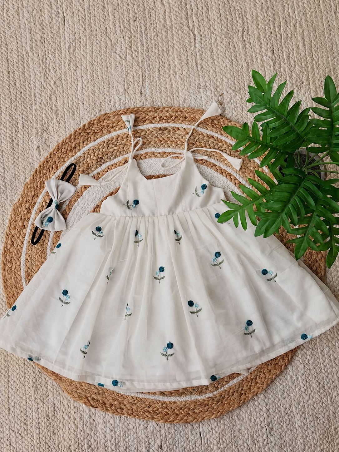Aarohi Mul Chanderi Embroidered Girls Party Dress