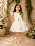 Elysia Floral Mul Chanderi Dress for Girls - Festive Wear