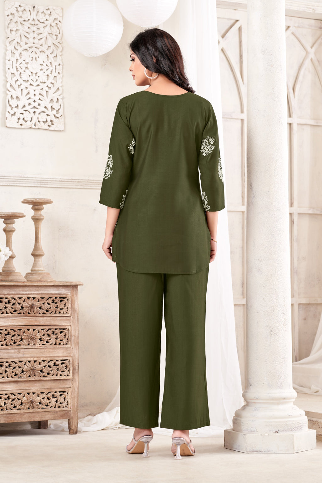 Women Premium Verican Cotton Co-Ord Set with Butta | Soft Breathable Casual Travel Lounge Wear